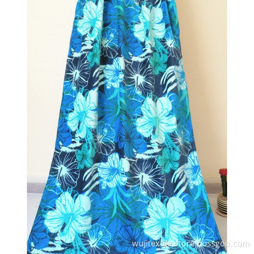 SGS Cotton Floral Printing Bath Towel Beach Towel (WJ-B943)